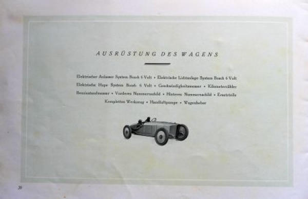 Brennabor Typ S 6/20 PS Modelprogram 1924 Carbrochure (8259)